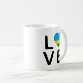 Liebe - Ruanda-Flagge Kaffeetasse (VorderseiteRechts)