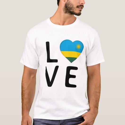 Liebe - Ruanda-Flagge T-Shirt (Vorderseite)