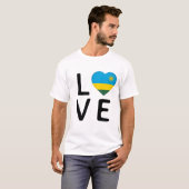 Liebe - Ruanda-Flagge T-Shirt (Vorne ganz)