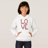 Liebe - Ruby Gemstone Lettern Hoodie (Vorne ganz)