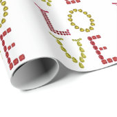 Liebe - Ruby und Gelbe Zitronenbeize Lettern Geschenkpapier (Rolleneckpunkt)