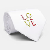 Liebe - Ruby und Gelbe Zitronenbeize Lettern Krawatte (Gerollt)