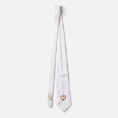 Liebe - Ruby und Gelbe Zitronenbeize Lettern Krawatte (Rückseite)