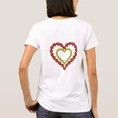 Liebe - Ruby und Gelbe Zitronenbeize Lettern T-Shirt (Rückseite)