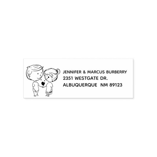 Liebe Rücksendeadresse, selbstbewusste Briefmarke Permastempel (Design)