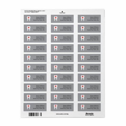 Liebe-Rücksendeadressen-Aufkleber der Silhouette (Vorne)