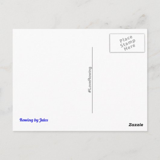 Liebe Rudermotto Postkarte (Rückseite)