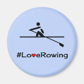 Liebe Rudertitel blau Magnet (Vorne)