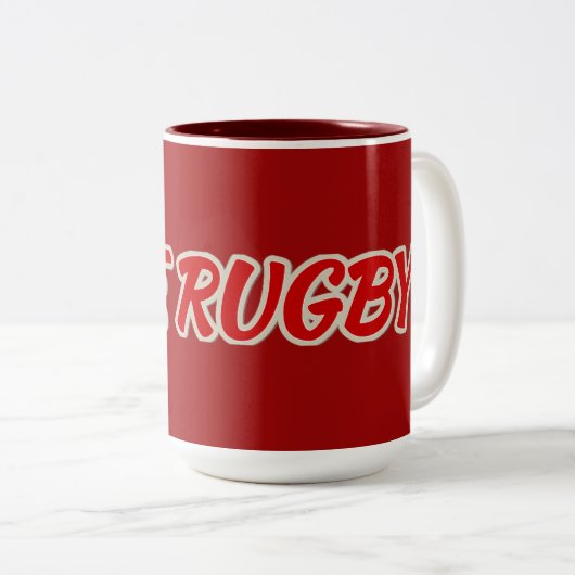 Liebe Rugby Two-Tone Rugby Tasse (VorderseiteRechts)