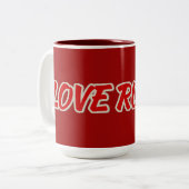 Liebe Rugby Two-Tone Rugby Tasse (Vorderseite Links)