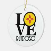LIEBE Ruidoso New Mexico Keramik Ornament (Links)