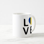 Liebe - Rumänische Flagge Kaffeetasse (VorderseiteRechts)