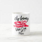 Liebe Run Funny Red Bunny Motivation Modernes Skri Kaffeetasse (Mittel)
