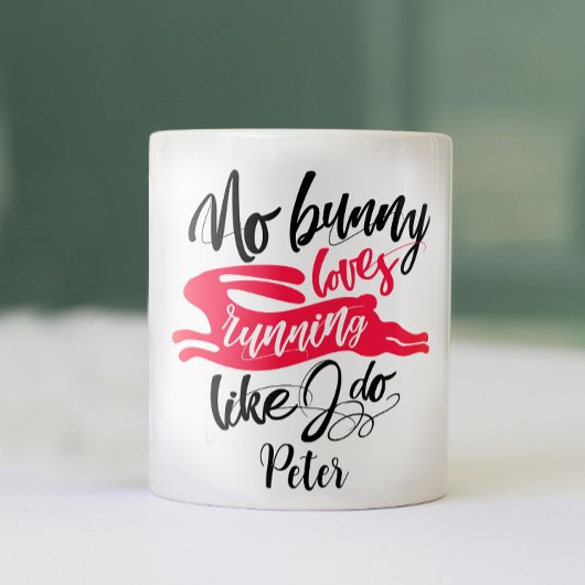 Liebe Run Funny Red Bunny Motivation Modernes Skri Kaffeetasse