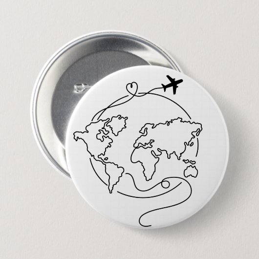 🌍 Liebe rund um den ✈️ Button (Vorne & Hinten)