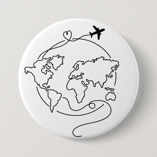 🌍 Liebe rund um den ✈️ Button (Vorderseite)
