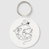 🌍 Liebe rund um den ✈️ Schlüsselanhänger (Vorderseite)