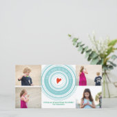 Liebe rund um x4 senden feiertagskarte (Stehend Vorderseite)