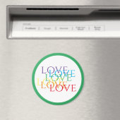 LIEBE Runde Magnet / Grün (In Situ (Geschirrspüler))