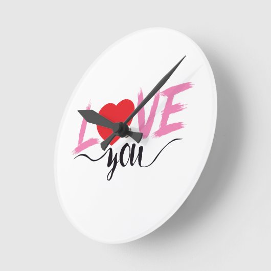 Liebe Runde Wanduhr (Winkel)