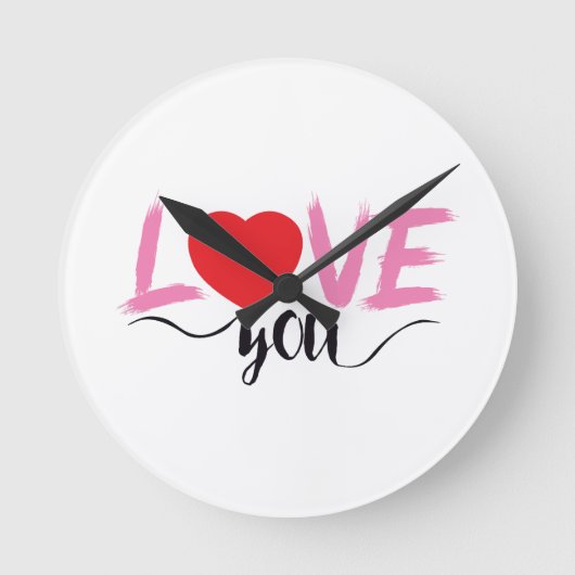 Liebe Runde Wanduhr (Vorderseite)