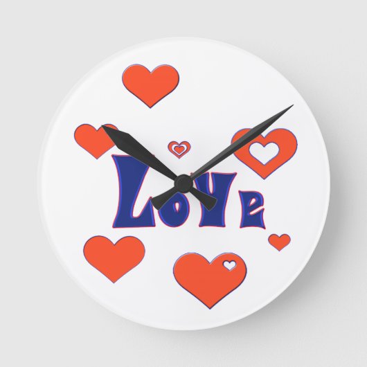 Liebe Runde Wanduhr (Vorderseite)