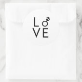 Liebe Runder Aufkleber (Tasche)
