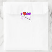 Liebe Runder Aufkleber (Tasche)