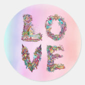 LIEBE RUNDER AUFKLEBER (Vorderseite)