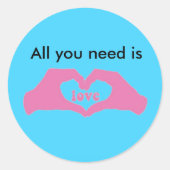 Liebe Runder Aufkleber (Vorderseite)