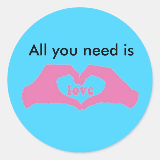 Liebe Runder Aufkleber (Vorderseite)