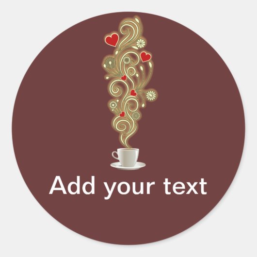 Liebe Runder Aufkleber (Vorderseite)