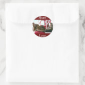 Liebe_ Runder Aufkleber (Tasche)