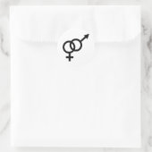 Liebe Runder Aufkleber (Tasche)