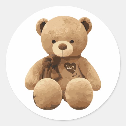Liebe Runder Aufkleber (Vorderseite)