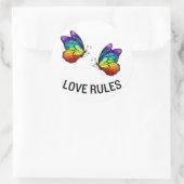 Liebe Runder Aufkleber (Tasche)