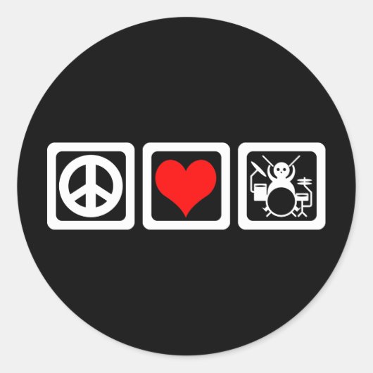 Liebe Runder Aufkleber (Vorderseite)