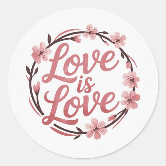 Liebe Runder Aufkleber (Vorderseite)