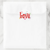 Liebe Runder Aufkleber (Tasche)