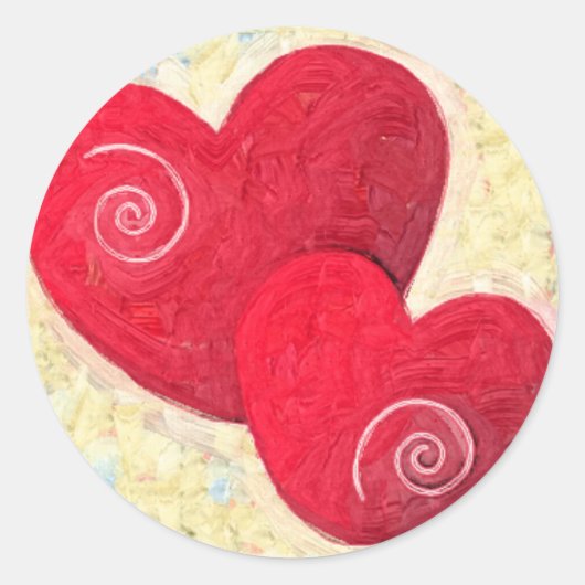 Liebe Runder Aufkleber (Vorderseite)