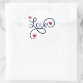 Liebe Runder Aufkleber (Tasche)