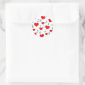 Liebe Runder Aufkleber (Tasche)