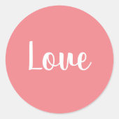 LIEBE - RUNDER AUFKLEBER (Vorderseite)
