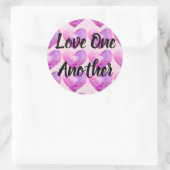 Liebe Runder Aufkleber (Tasche)