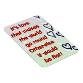 Liebe runder flacher Fungumagnet Magnet (Rechte Seite)