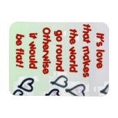 Liebe runder flacher Fungumagnet Magnet (Horizontal)
