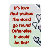 Liebe runder flacher Fungumagnet Magnet (Vertikal)