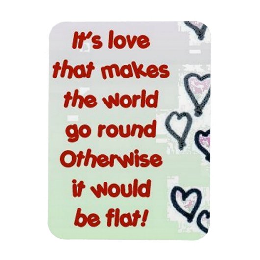 Liebe runder flacher Fungumagnet Magnet (Vertikal)