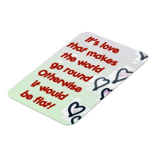 Liebe runder flacher Fungumagnet Magnet (Linke Seite)