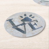 Liebe Runder Pappuntersetzer (Angewinkelt)